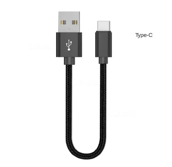 USB to typ-C short fast charging cable 25 cm data transfer cable