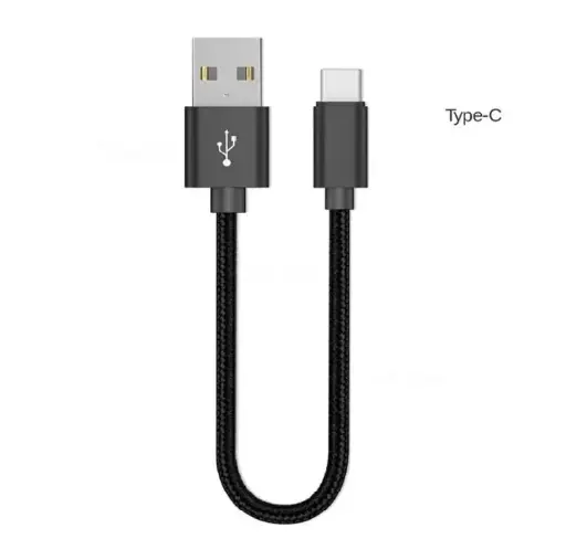 USB to typ-C short fast charging cable 25 cm data transfer cable